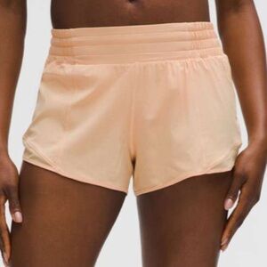 Lululemon Hotty Hot High-Rise Lined Short 2.5" Rock Melon Size 12